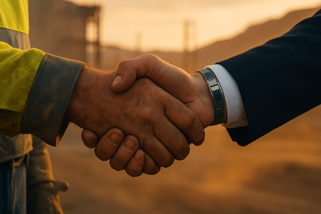 HDC owner representative handshake — trades meeting ownership
